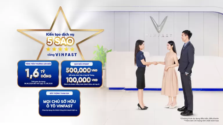 Kiến Tạo Dịch Vụ 5 Sao cho khách hàng mua xe VinFast Thái Bình