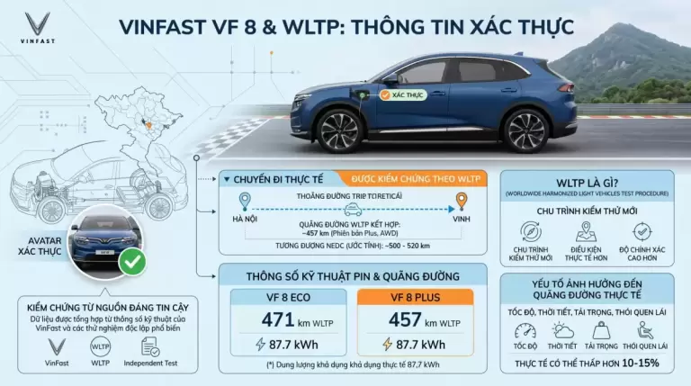 WLTP là gì? Hiểu đúng tiêu chuẩn đo quãng đường xe điện