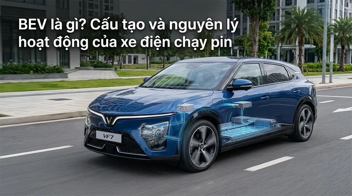 BEV là gì cấu tạo và nguyên lý hoạt động của xe điện chạy pin