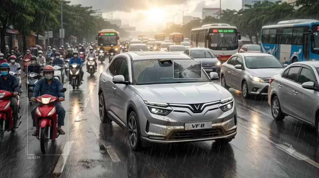 Gioi Han Cam Bien Adas Dieu Kien Thuc Te - Camera, Radar và cảm biến ADAS trên xe điện VinFast Điều kiện thực tế ảnh hưởng đến khả năng nhận biết của ADAS