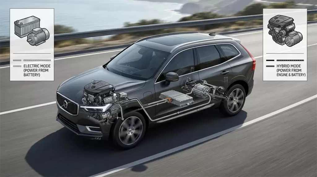 PHEV có thể vận hành bằng mô-tơ điện hoặc kết hợp động cơ đốt trong