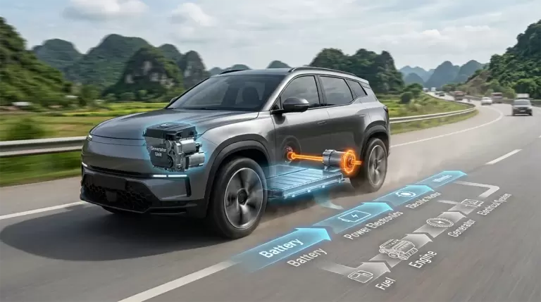 REEV là gì và nguyên lý truyền động bằng mô-tơ điện